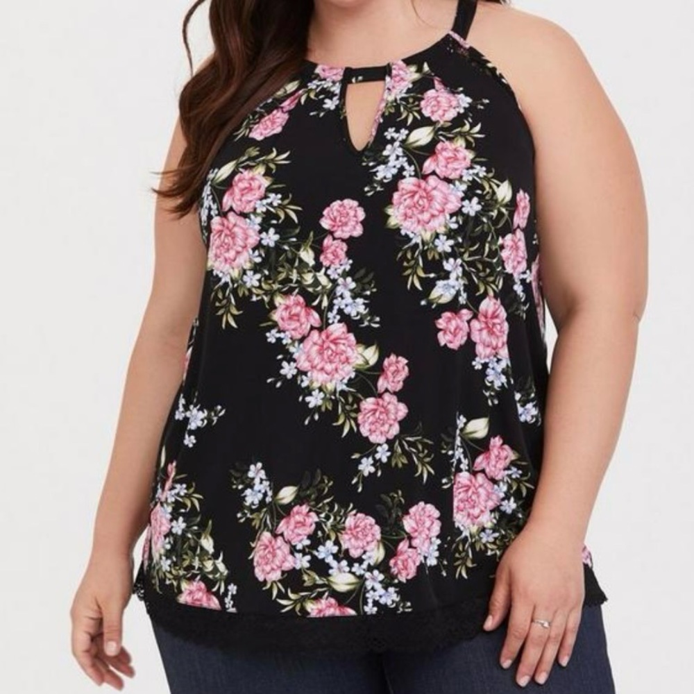 Torrid Studio Knit High Neck Keyhole Top